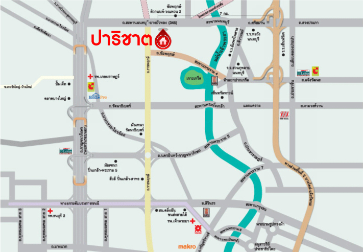 *****บ้านเดี่ยวมือสอง โครงการ ปาริชาติ 345 หลังมุม เนื้อที่กว้าง 76 ตร.ว.พื้นที่ใช้สอย 140 ตร.ม. ฟังก์ชัน 4 ห้องนอน 3 ห้องน้ำ 2 ที่จอดรถ บนทำเลเดินทางสะดวกสบาย เชื่อมต่อถนนสะพานนนทบุรี-บางบัวทอง ถนนรัตนาธิเบศร์ ถนนราชพฤกษ์ ใกล้ห้างสรรพสินค้าโรบินสันศรีสมาน